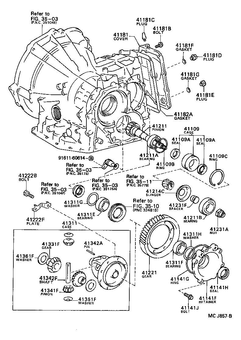 41211-20200 PINION, DIFFERENTIAL DRIVE product image