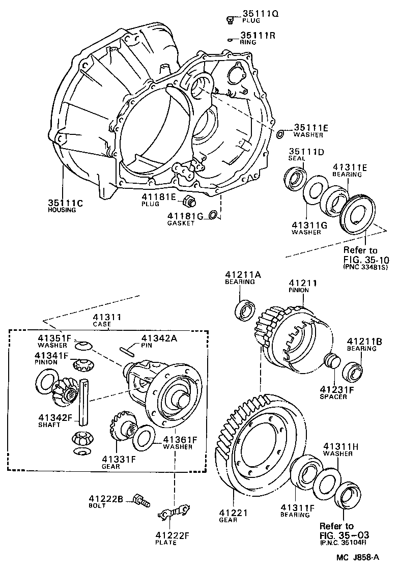 31105-16090 CASE, FRONT TRANSAXLE(MTM) product image