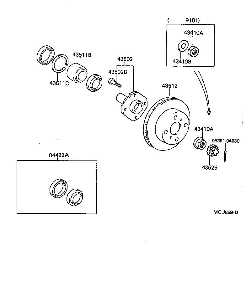 43512-10110 DISC, FRONT product image