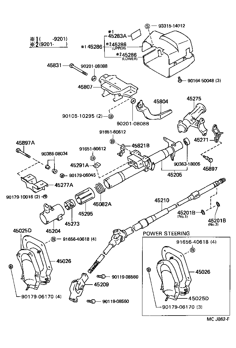 45807-10050 BRACKET SUB-ASSY, STEERING COLUMN UPPER SUPPORT product image