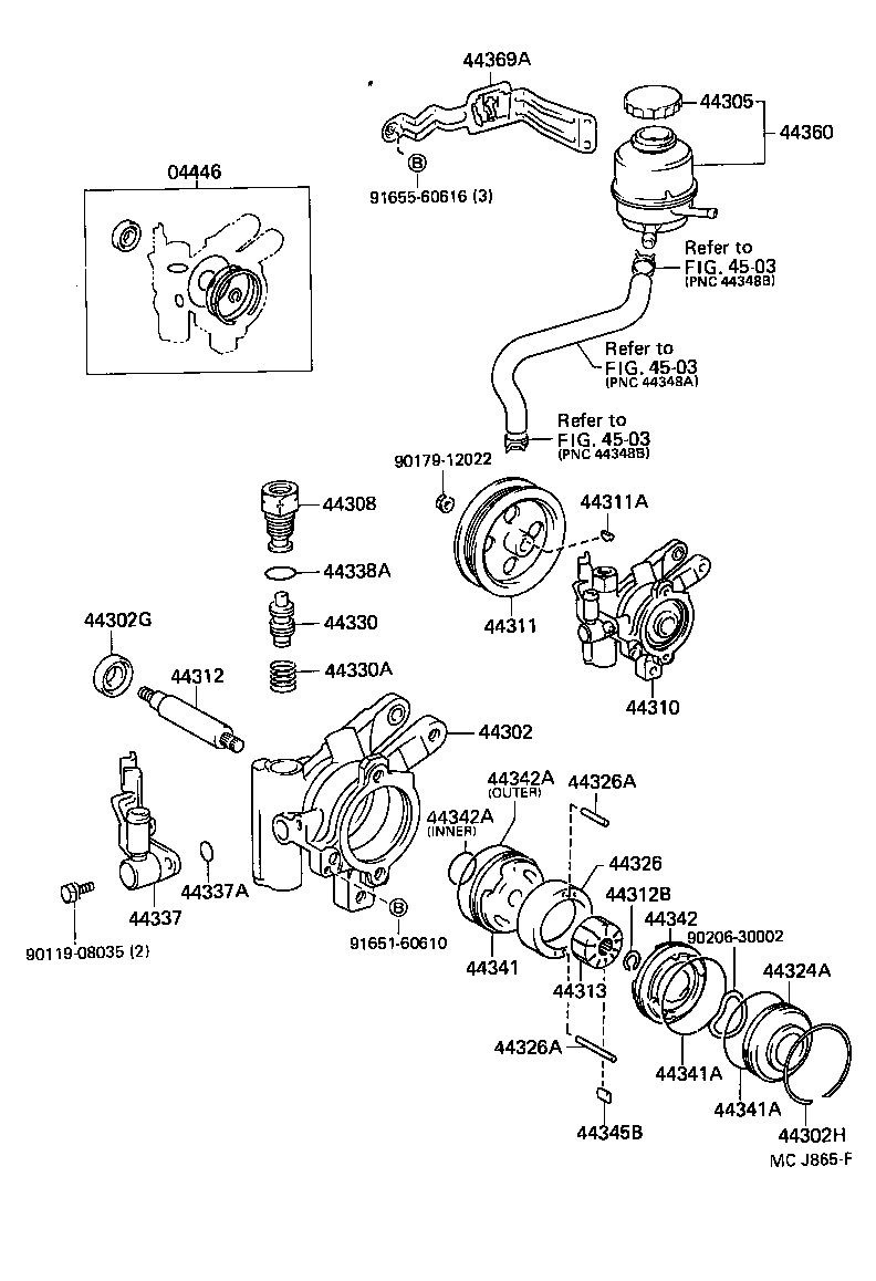 44313-22040 ROTOR, VANE PUMP product image