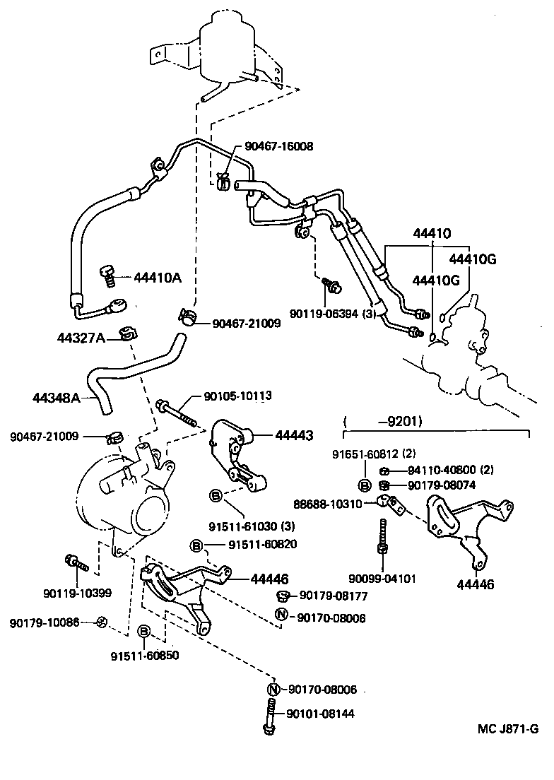 44446-10060 STRUT, ADJUSTING product image