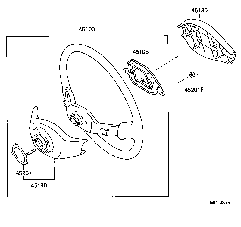 45111-10070 WHEEL, STEERING product image