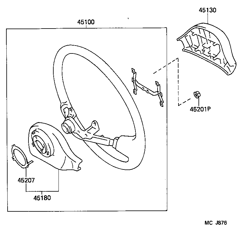 45111-10070 WHEEL, STEERING product image