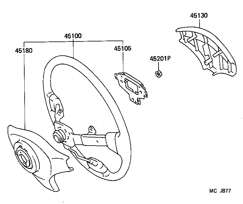 45111-10070 WHEEL, STEERING product image