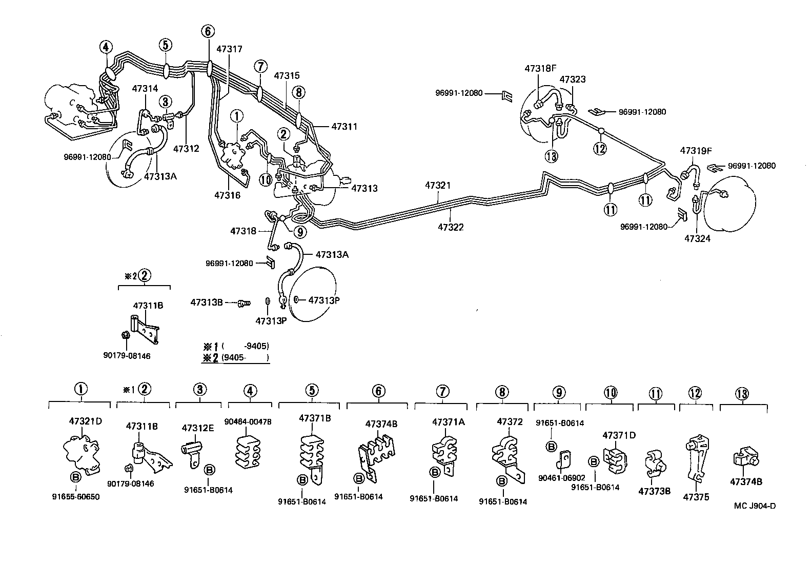 44545-12090 HOLDER, BRAKE ACTUATOR BOLT product image