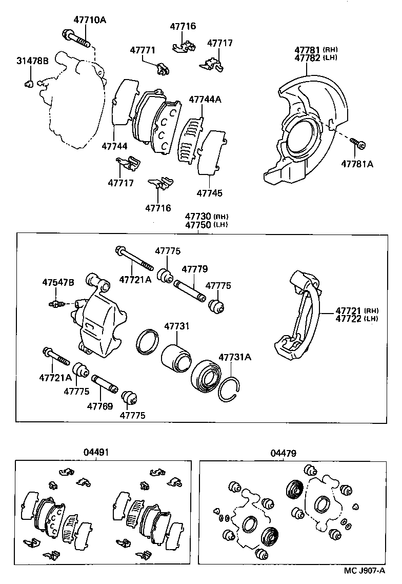 90119-12040 BOLT, HEXAGON(FOR FRONT DISC BRAKE CALIPER) product image