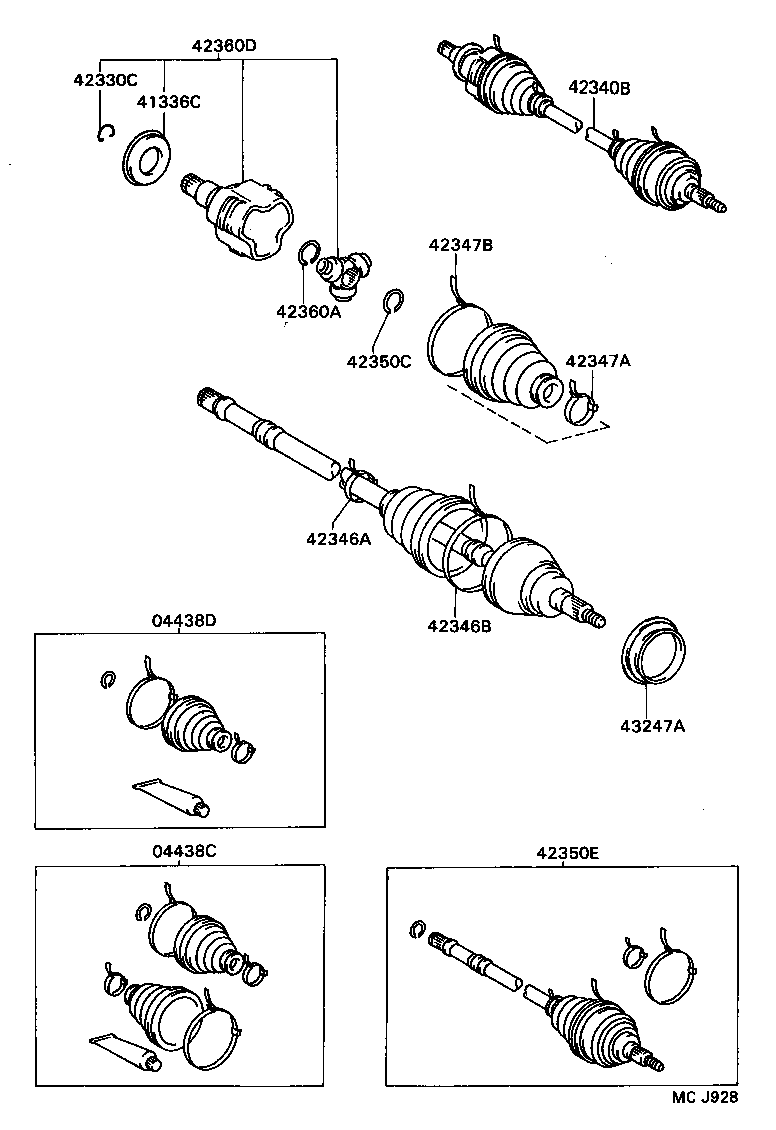 42345-16060 CLAMP, NO. 2 (FOR RR DRIVE SHAFT OUTBOARD JOINT BOOT) product image