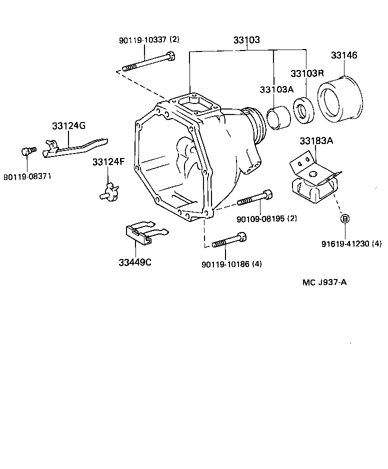 Toyota 90999-73120 BUSH(FOR MANUAL TRANSMISSION EXTENSION HOUSING)
