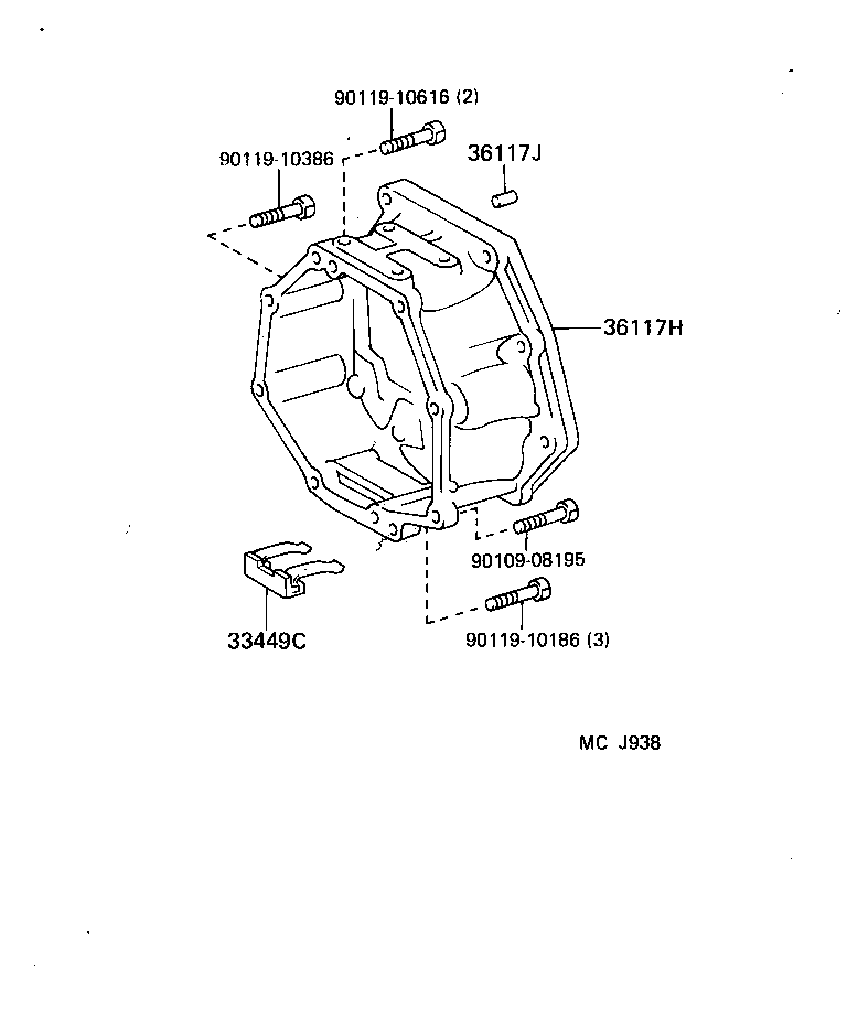 33103-28060 HOUSING SUB-ASSY, EXTENSION(MTM) product image
