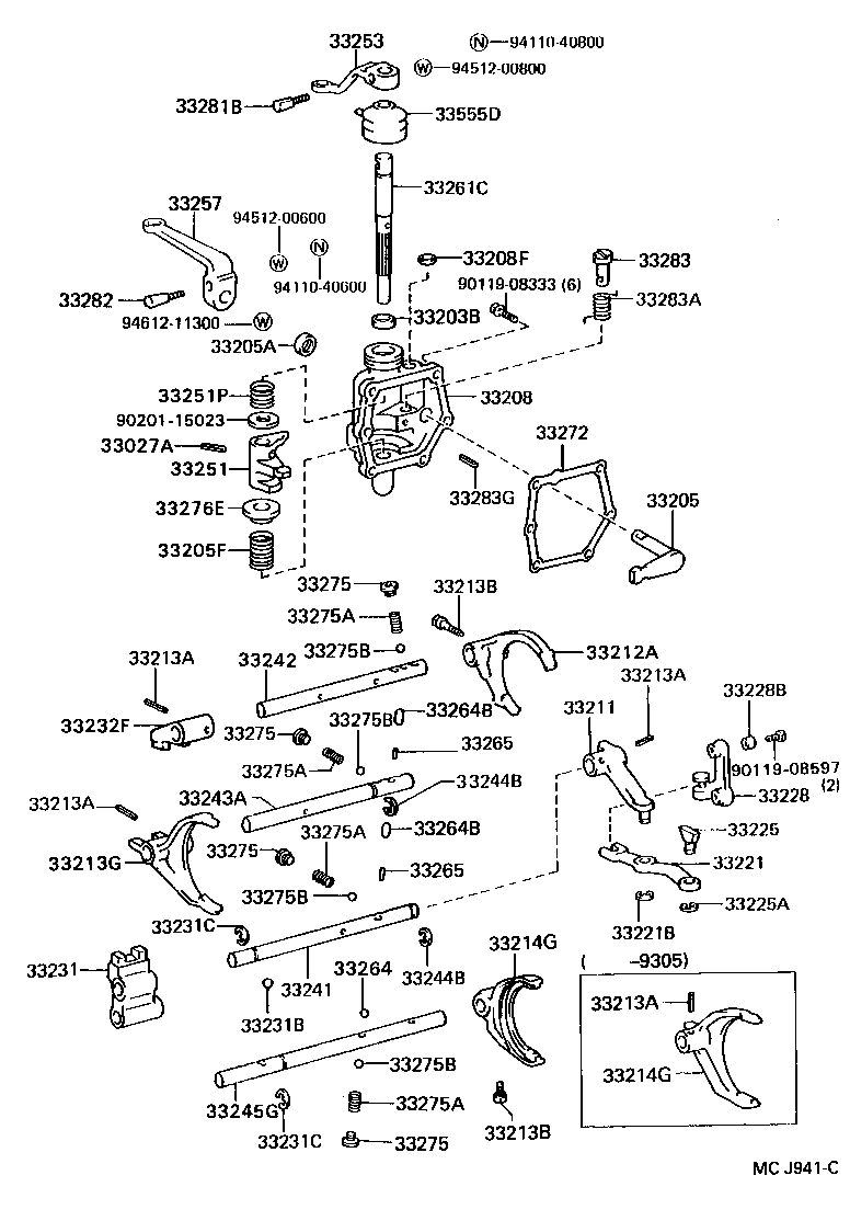 Toyota 33214-26020 FORK, GEAR SHIFT, NO.3