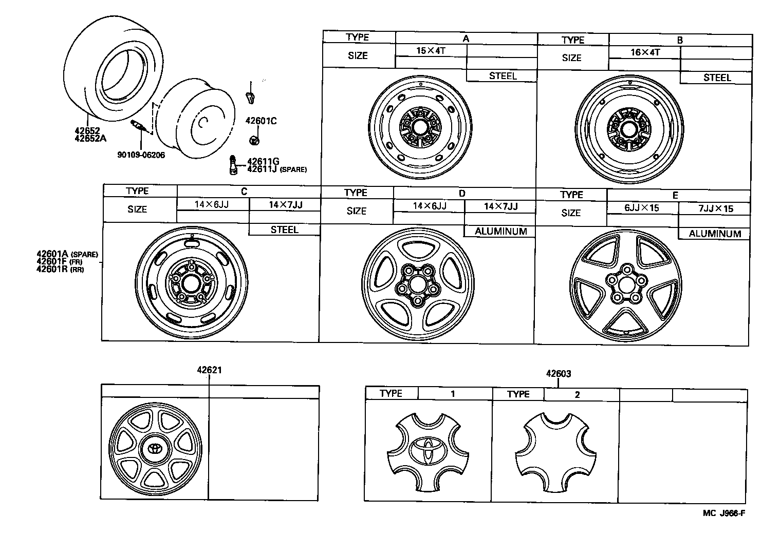 Toyota 90942-01084 NUT, HUB (FOR AXLE)