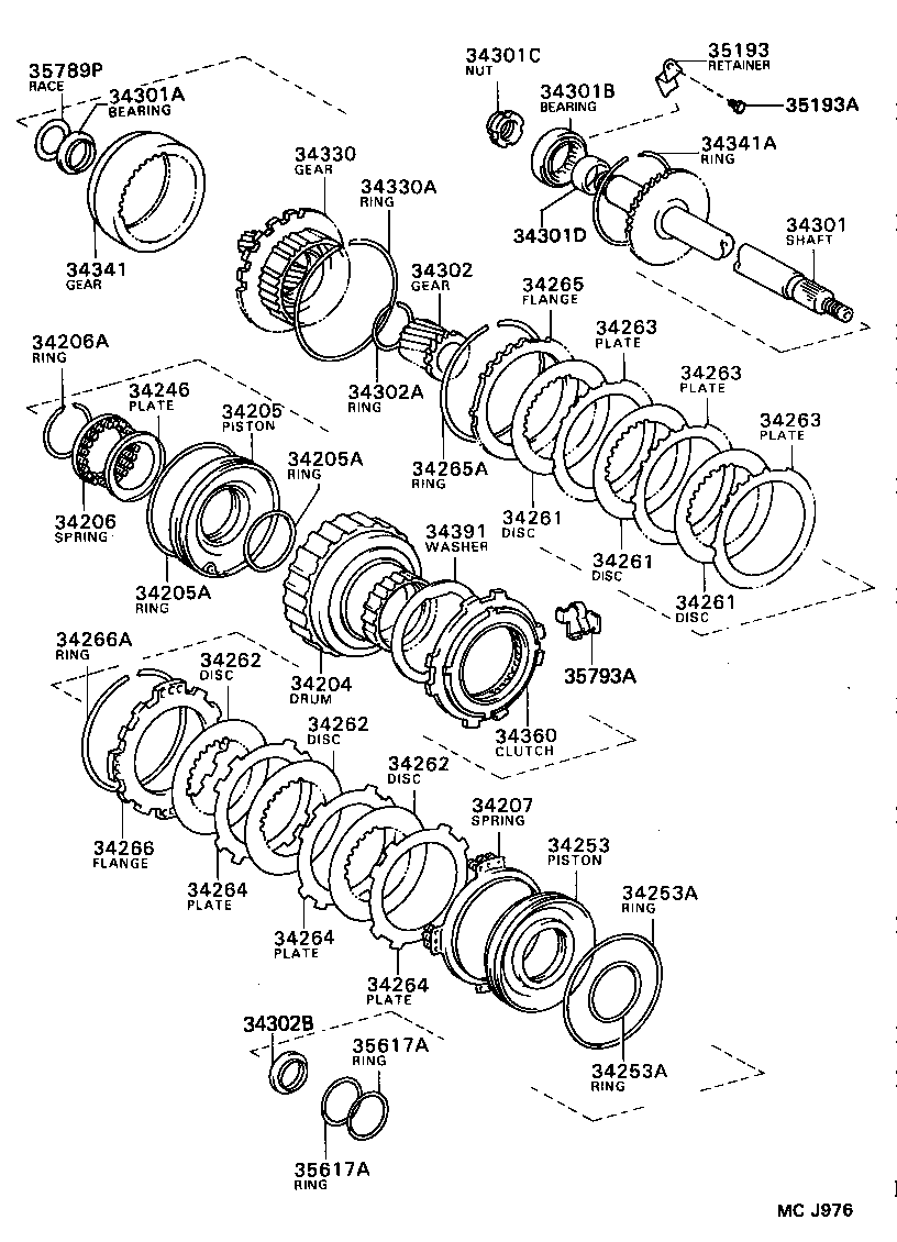 34261-20020 DISC, UNDERDRIVE CLUTCH, NO.1 product image