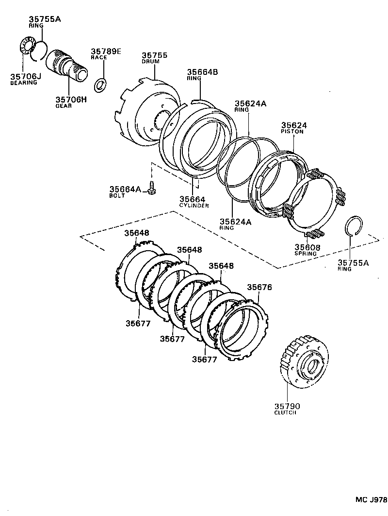35677-32050 DISC, CLUTCH (FOR 2ND BRAKE) product image