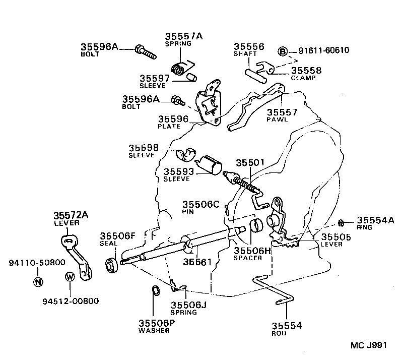 35520-17080 CABLE ASSY, THROTTLE product image