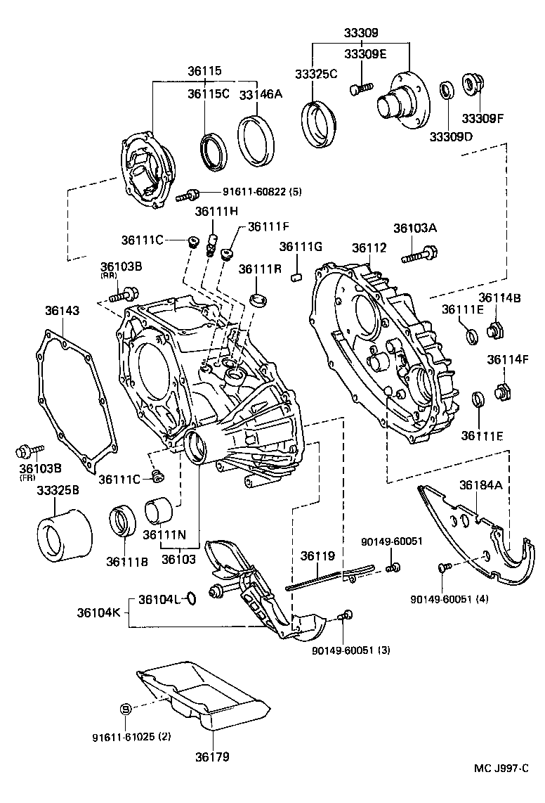 Toyota 36119-25010 RECEIVER, TRANSFER OIL, NO.1