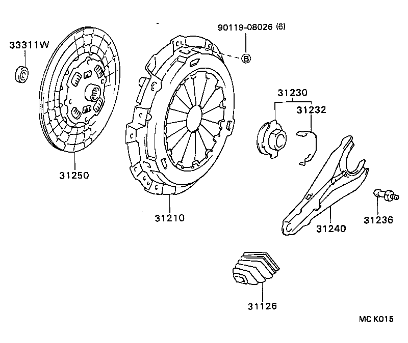 31250-36330 DISC ASSY, CLUTCH product image