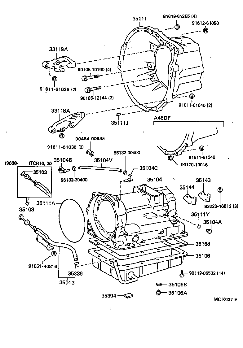 35107-28050 PAN SUB-ASSY, AUTOMATIC TRANSMISSION OIL product image
