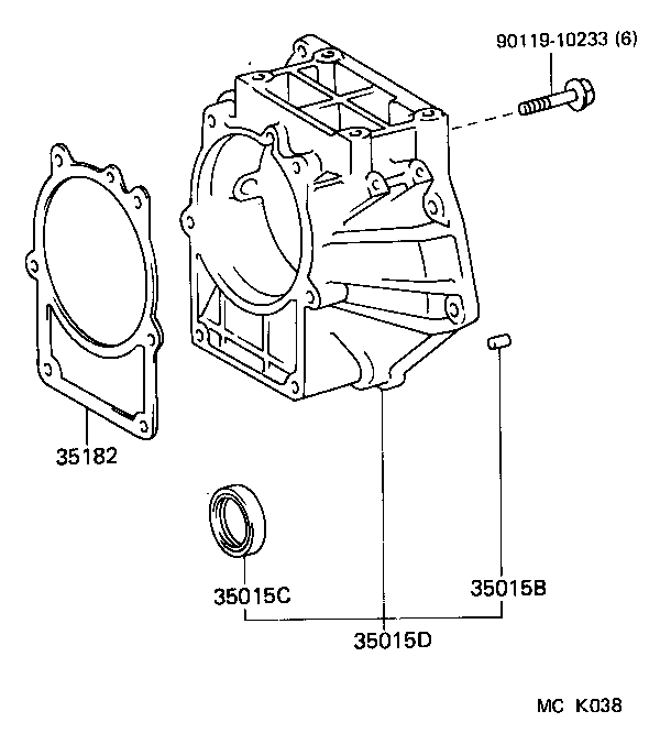 35108-28040 HOUSING SUB-ASSY, EXTENSION (ATM) product image