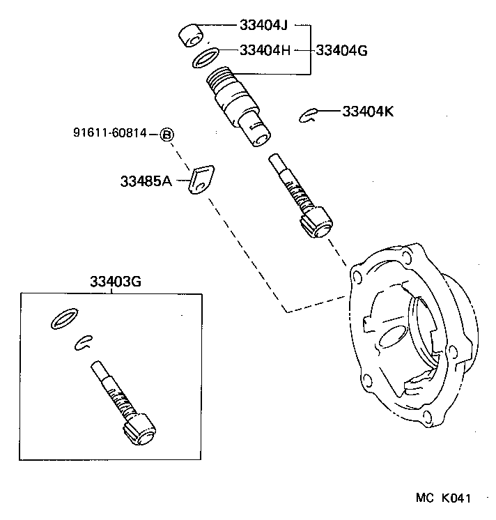 33485-28010 PLATE, SPEEDOMETER SLEEVE LOCK (ATM) product image