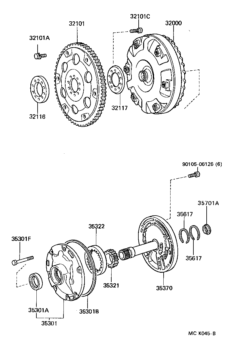 Toyota 35321-22060 GEAR, FRONT OIL PUMP DRIVE