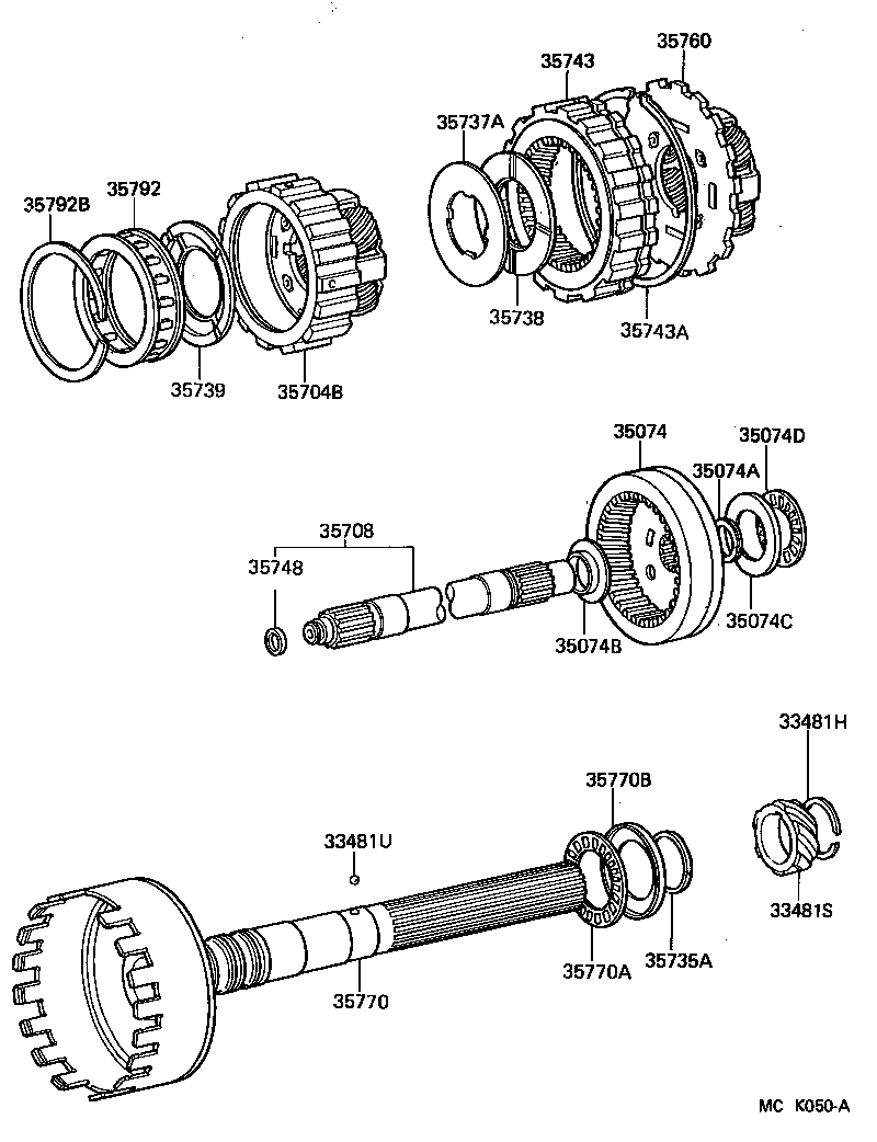Toyota 35770-26010 SHAFT ASSY, OUTPUT