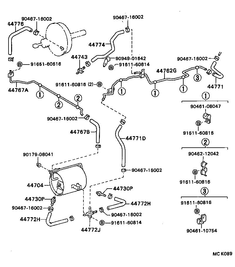 44772-36030 HOSE, CHECK VALVE TO CONNECTOR TUBE product image