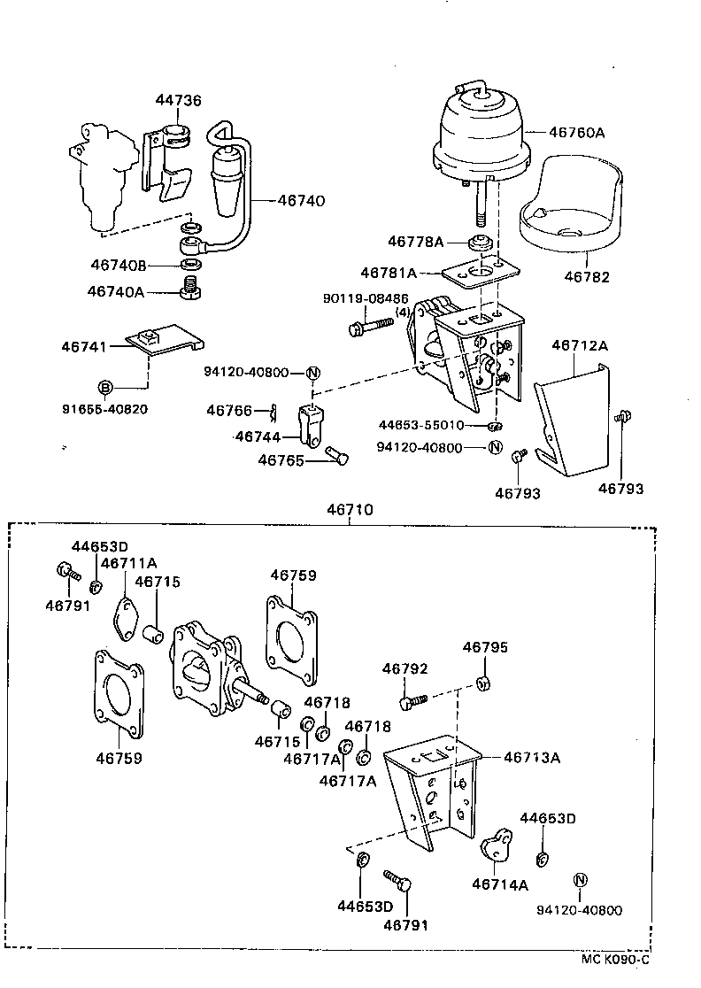 44736-36040 BRACKET, AIR CLEANER product image