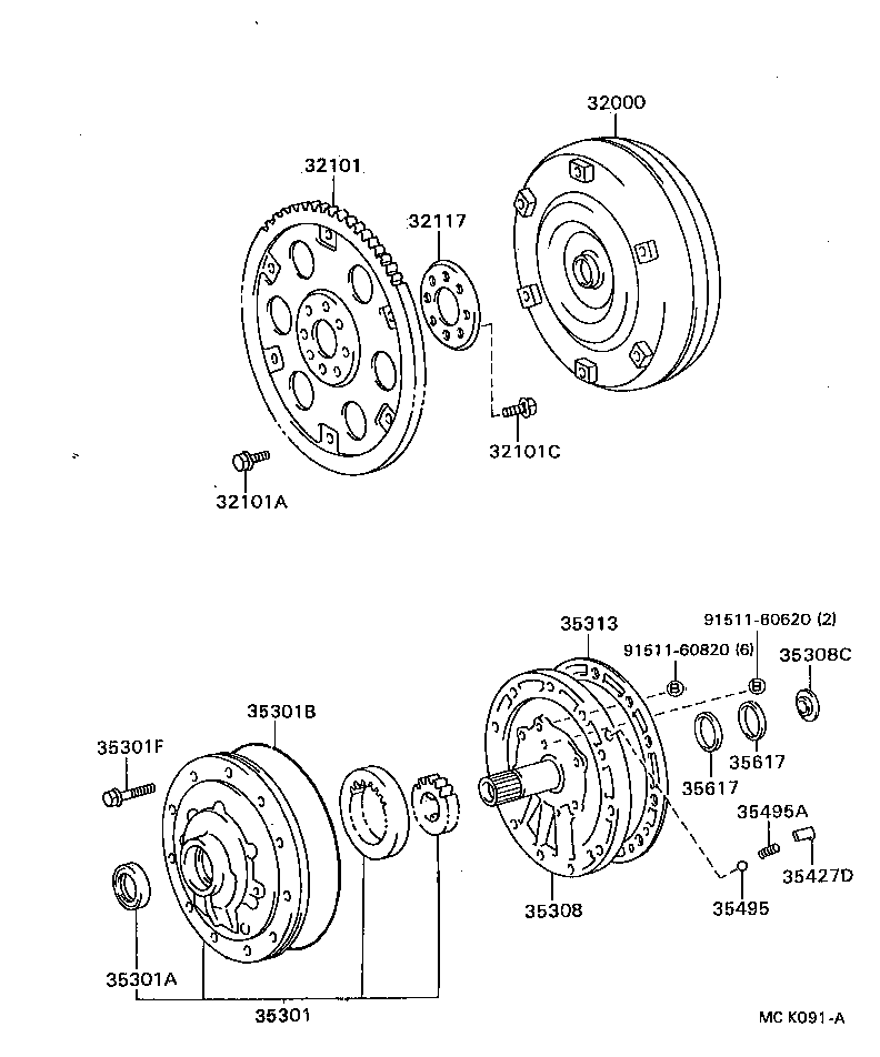 32117-36020 SPACER, DRIVE PLATE, REAR product image