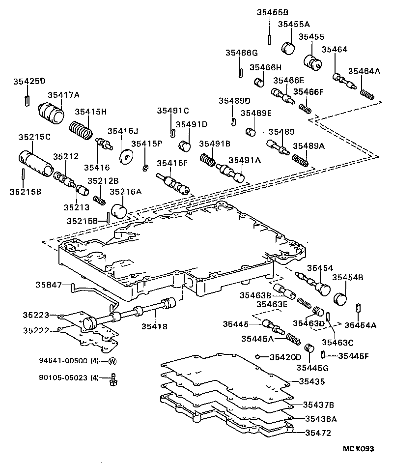 35409-36020 SPRING SUB-ASSY, MANUAL DETENT product image