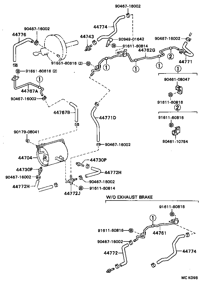 44610-36210 BOOSTER ASSY, BRAKE product image