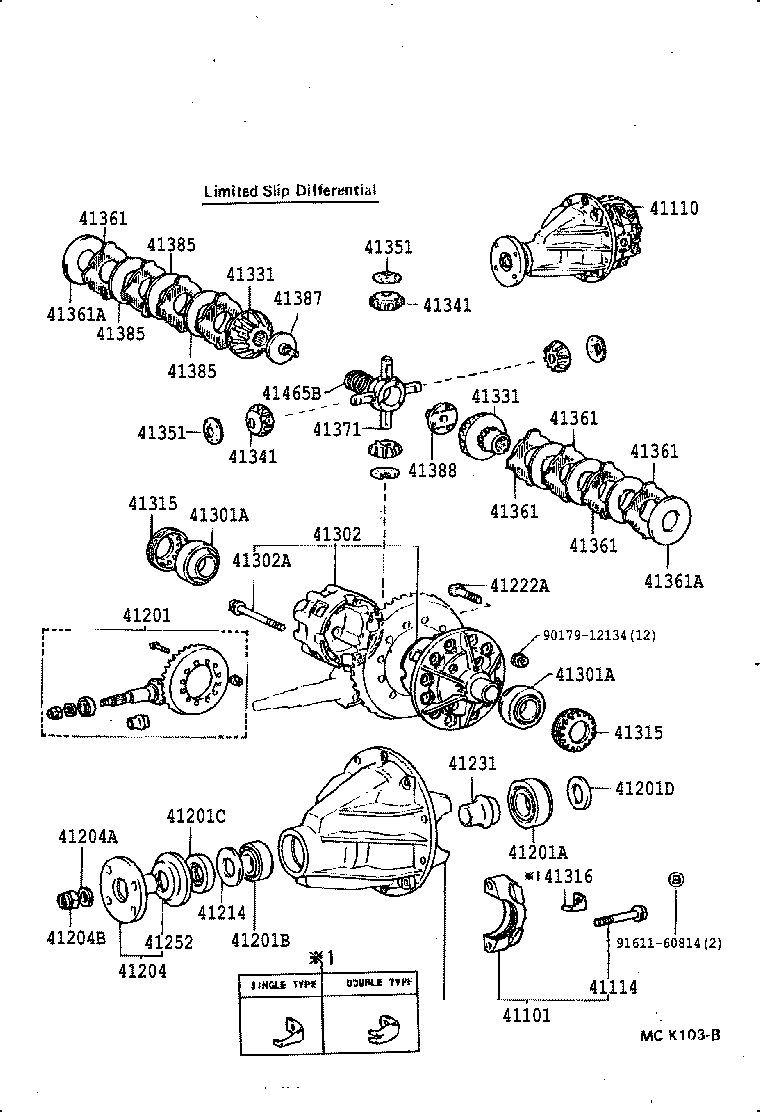 41110-60720 CARRIER ASSY, DIFFERENTIAL, REAR product image