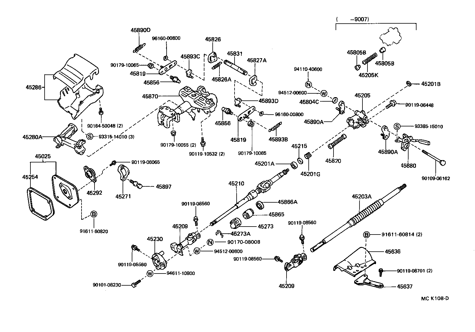Toyota 45209-60060 YOKE SUB-ASSY, STEERING SLIDING
