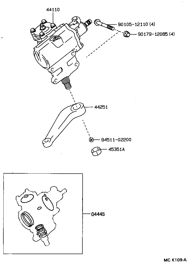 44107-60070 HOUSING SUB-ASSY, POWER STEERING GEAR product image