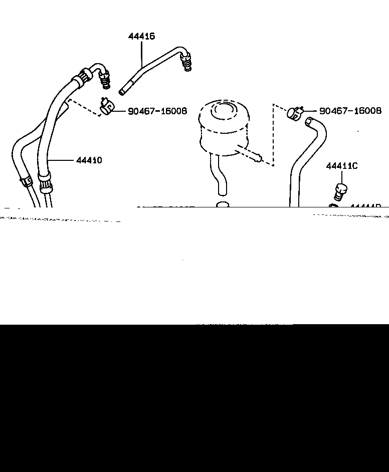 44416-60170 TUBE, RETURN(FOR STEERING GEAR OUTLET) product image