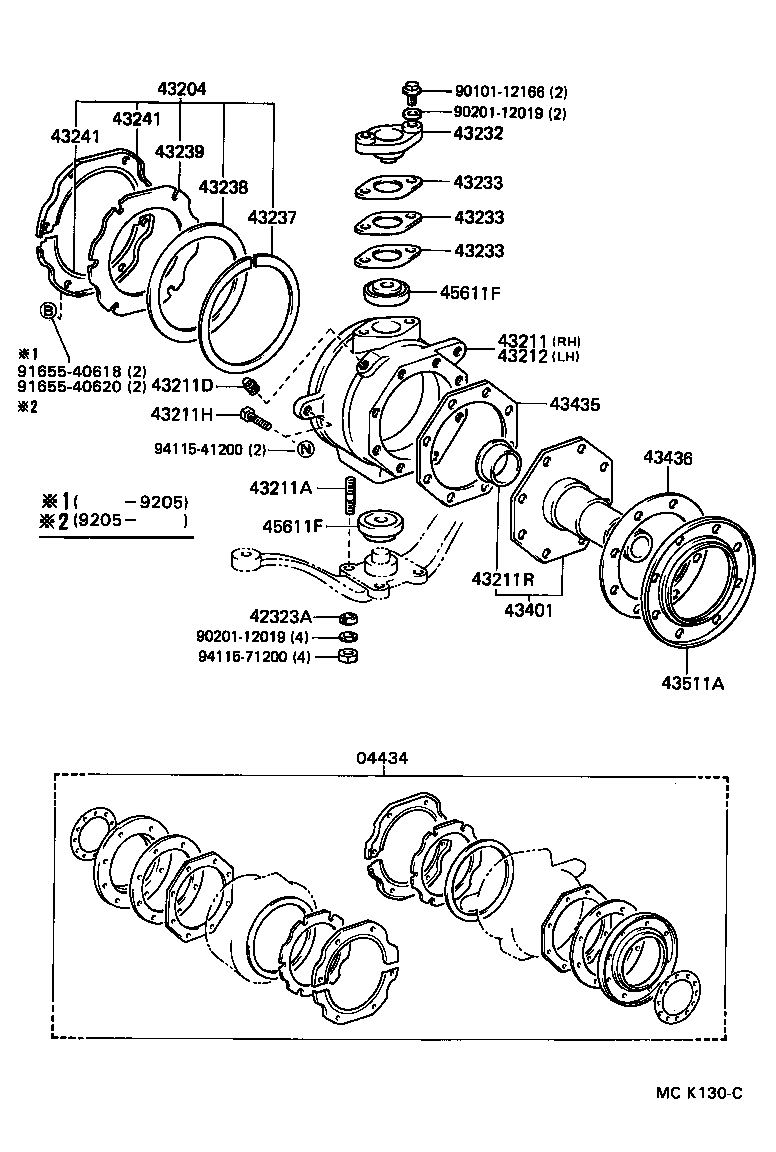 Toyota 43212-60120 KNUCKLE, STEERING, LH