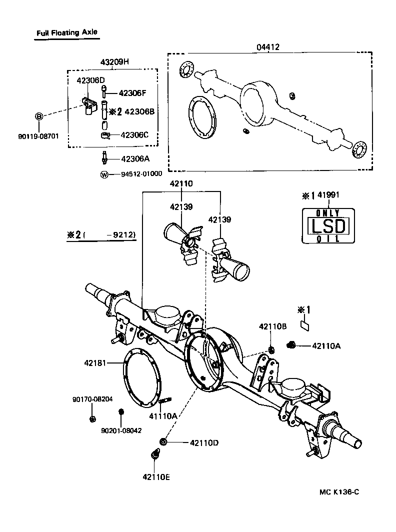 41110-60720 CARRIER ASSY, DIFFERENTIAL, REAR product image
