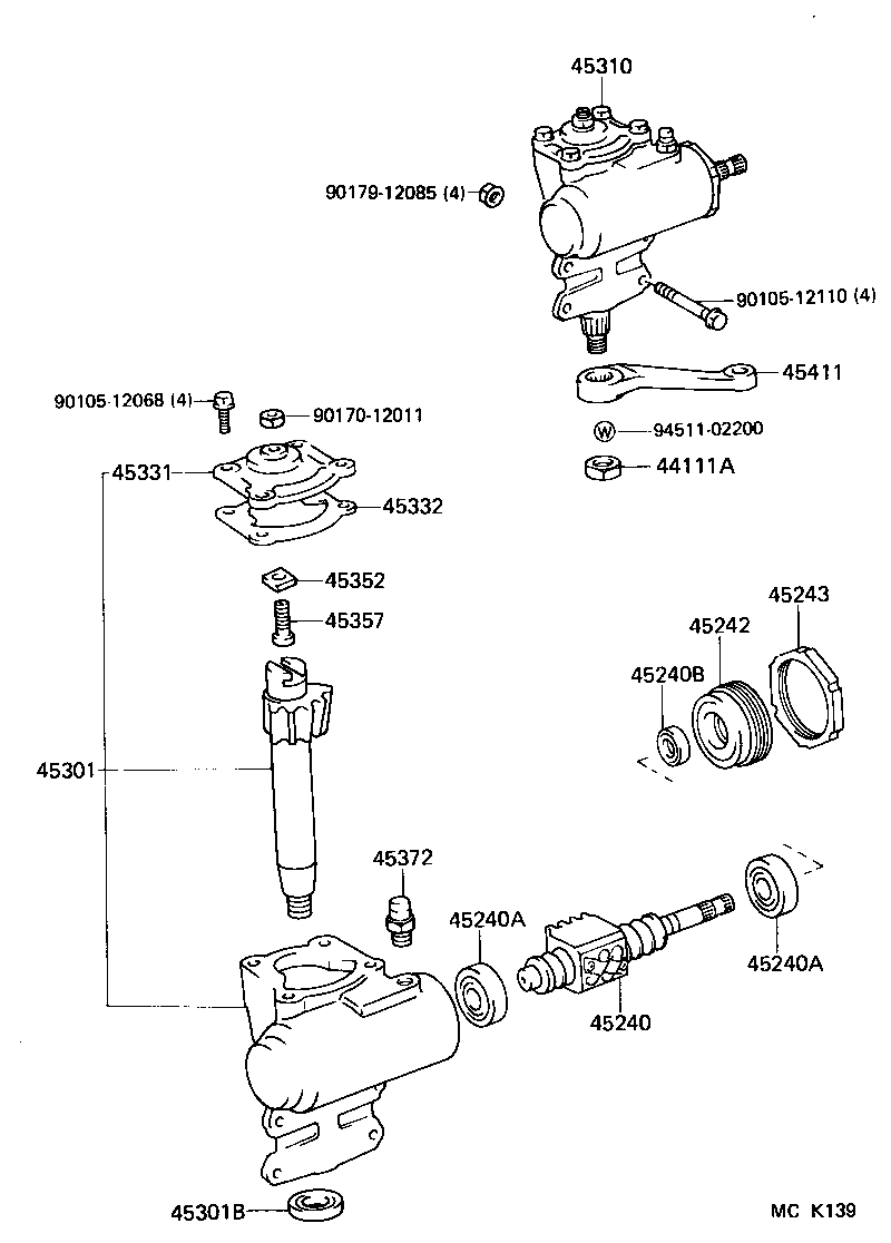 45450-69155 ROD ASSY, STEERING RELAY product image