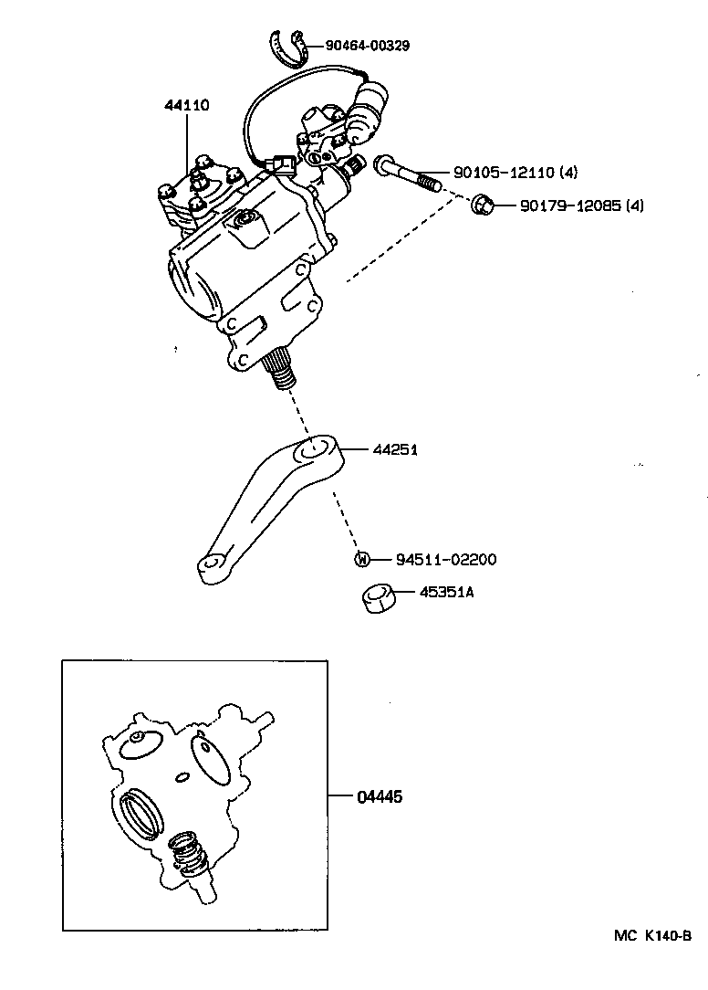 44107-60070 HOUSING SUB-ASSY, POWER STEERING GEAR product image