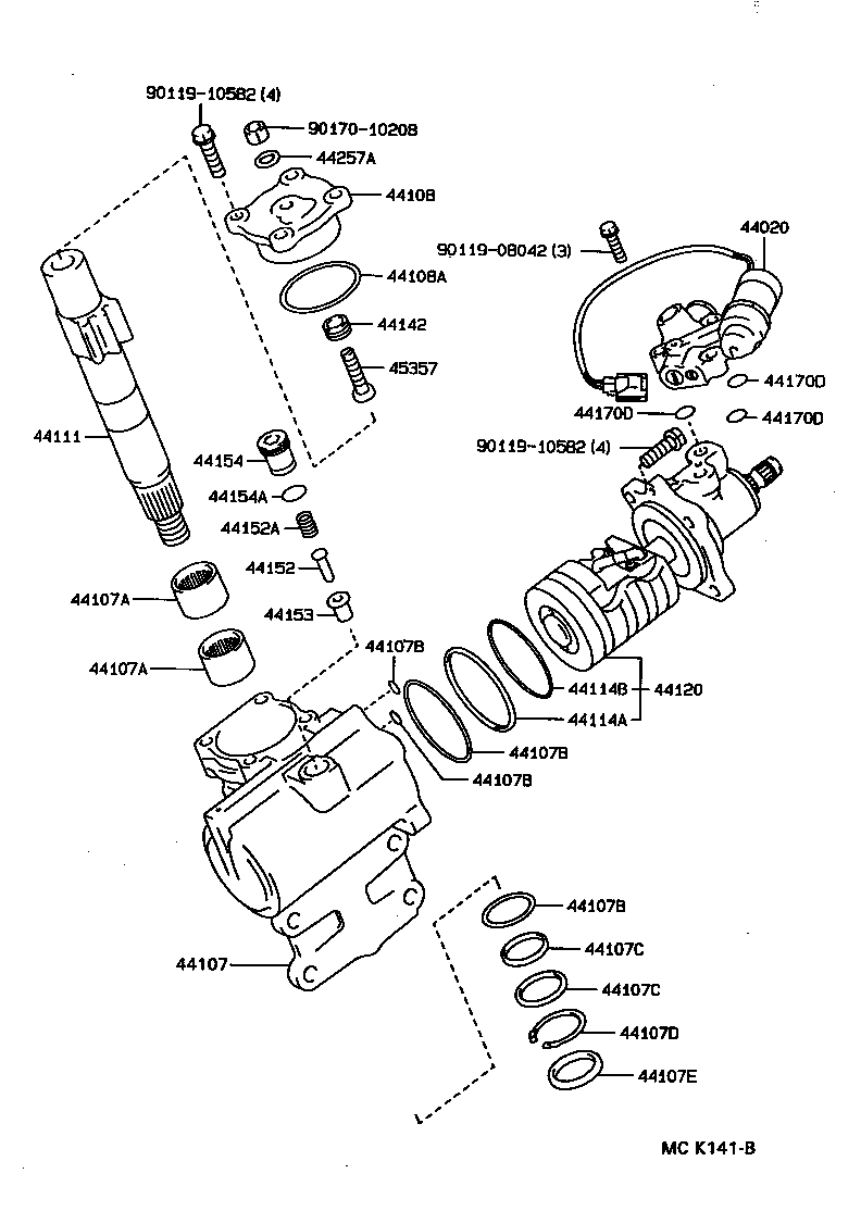 44107-60070 HOUSING SUB-ASSY, POWER STEERING GEAR product image