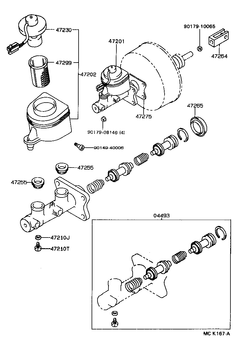 Toyota 47220-60040 RESERVOIR SUB-ASSY, BRAKE MASTER CYLINDER
