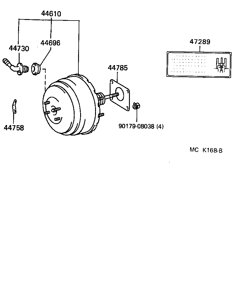 44610-60813 BOOSTER ASSY, BRAKE product image