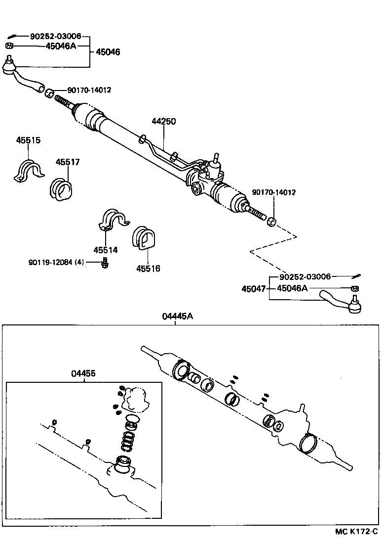 Toyota 45046-29235 END SUB-ASSY, TIE ROD, RH