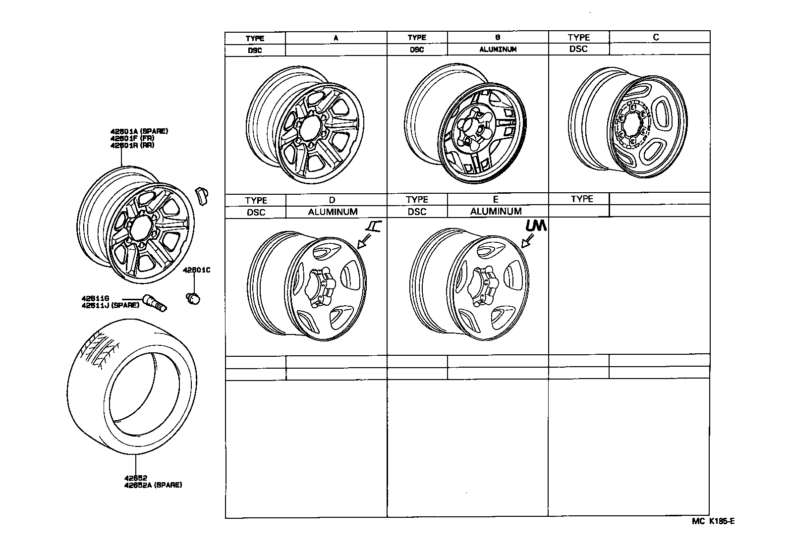 Toyota 90942-01081 NUT, HUB (FOR AXLE)