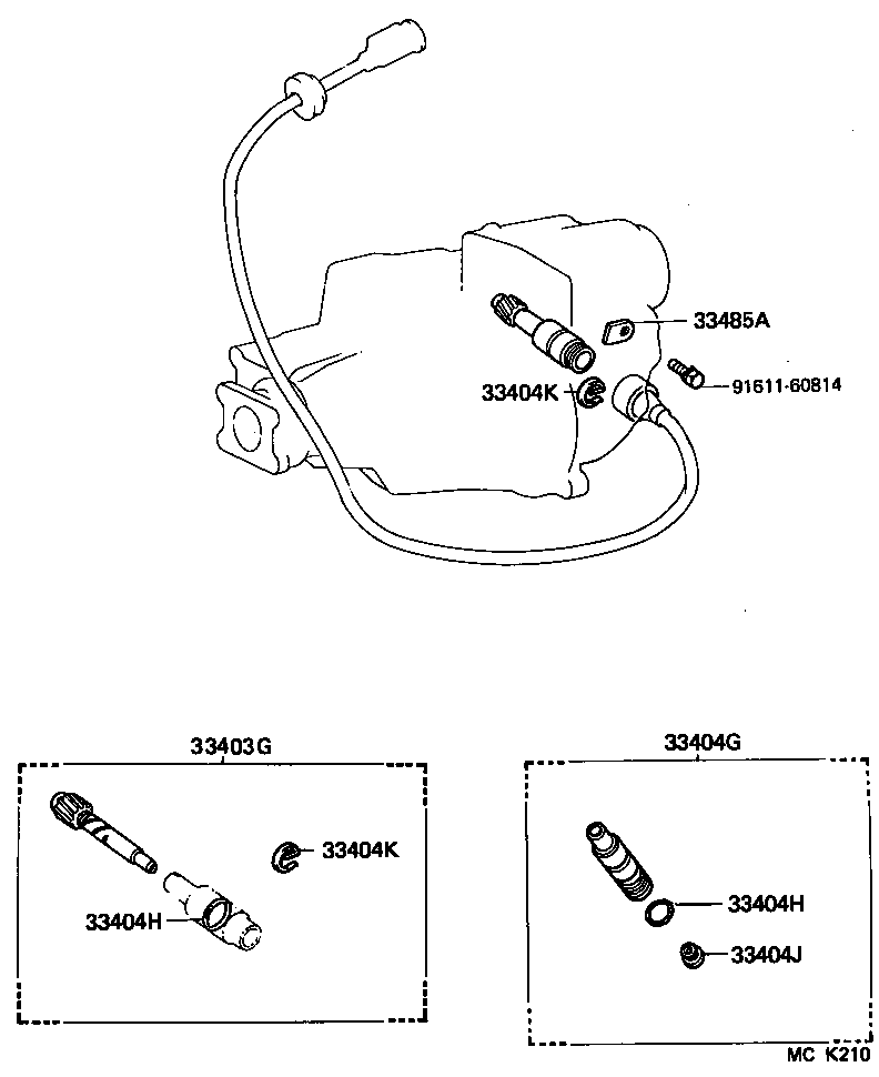 33403-69235 GEAR SUB-ASSY, SPEEDOMETER DRIVEN (ATM) product image