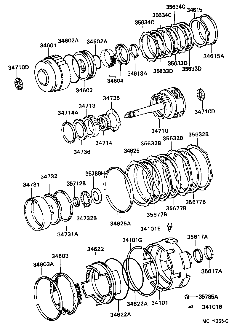 Toyota 34625-60010 FLANGE, OVERDRIVE BRAKE, NO.1