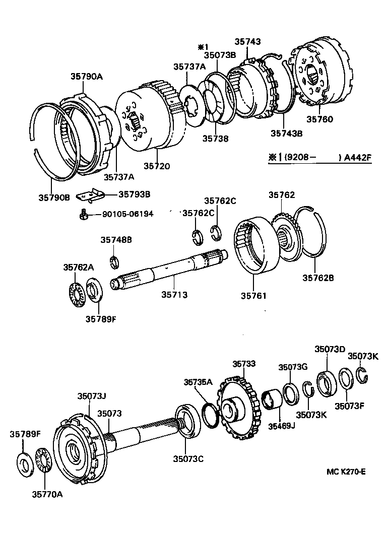 Toyota 35760-36020 GEAR ASSY, REAR PLANETARY