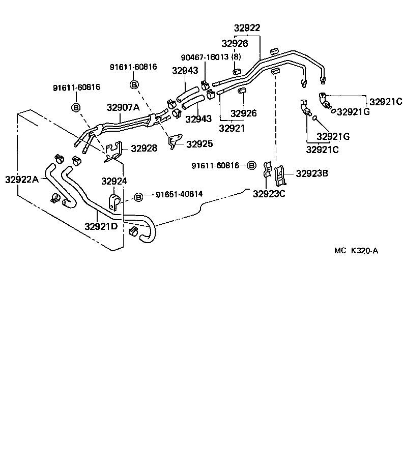 32909-60010 CLAMP, OIL COOLER TUBE, NO.2 product image