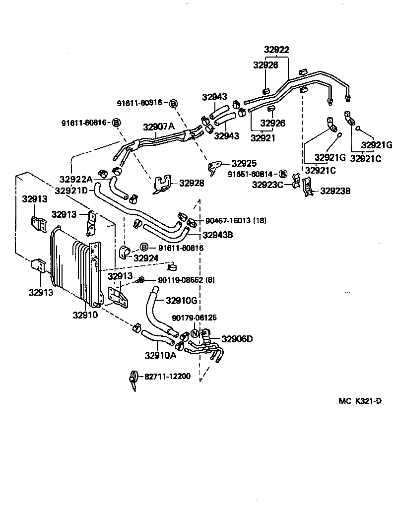 32909-60010 CLAMP, OIL COOLER TUBE, NO.2 product image