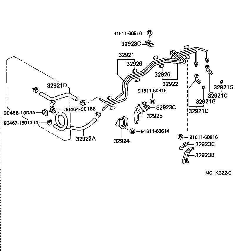 32909-60010 CLAMP, OIL COOLER TUBE, NO.2 product image